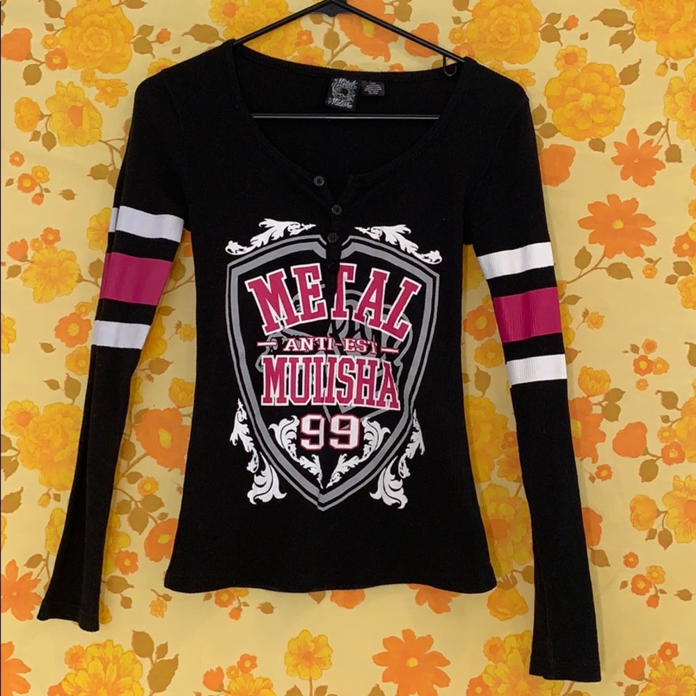 Hot Pink and Black Metal Mulisha Thermal Too